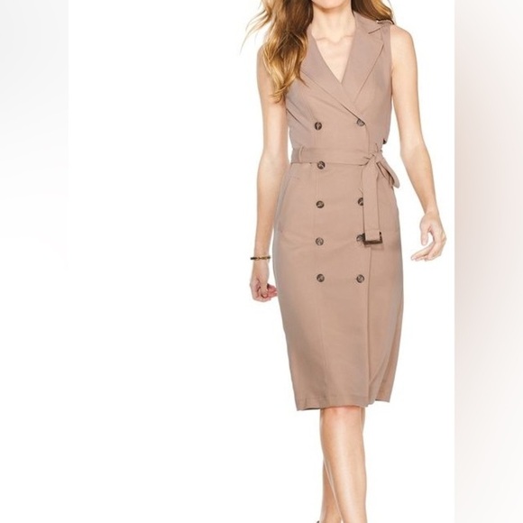 White House Black Market Tan Trench Coat - Picture 1 of 7